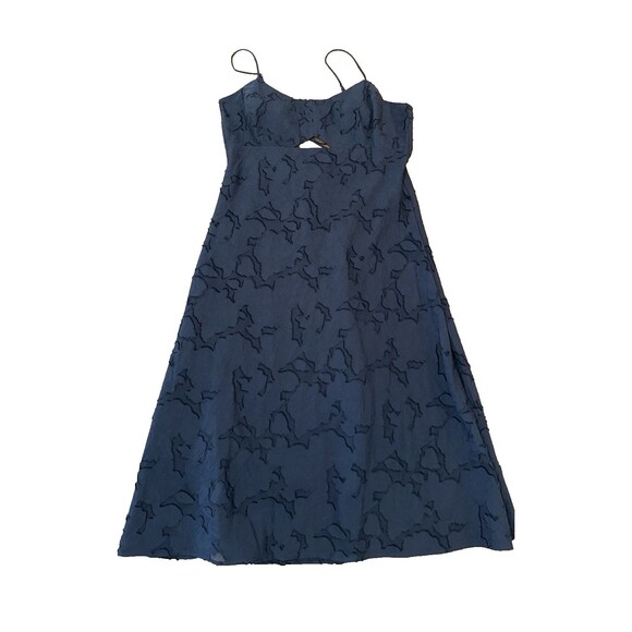 Banana Republic Navy Jacquard Cutout Lace-Up Midi Dress 12 NWT $160 Romantic - Picture 5 of 10